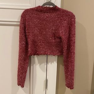 Romantic Static Friction Metallic Crop Top